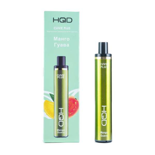 Одноразовая электронная сигарета HQD Cuvie Plus Mango Guava (Манго Гуава) 1200 затяжек в Сочи