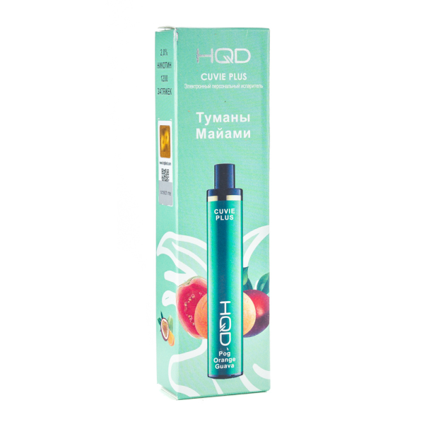 Одноразовая электронная сигарета HQD Cuvie Plus Orange Guava (Туман Майами) 1200 затяжек в Сочи