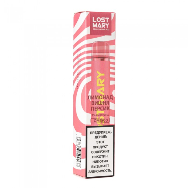 Lost Mary Cherry Peach Lemonade Лимонад вишня персик, 1500 тяг в Сочи