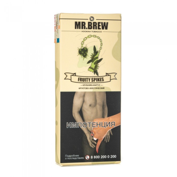 Табак Mr Brew Fruity Spikes (Клубничный сок с кактусом и фейхоа) 40 гр в Сочи