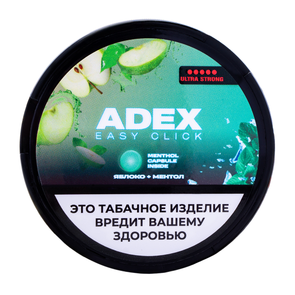 Жевательный табак ADEX Strong Яблоко Ментол 9 грамм в Сочи