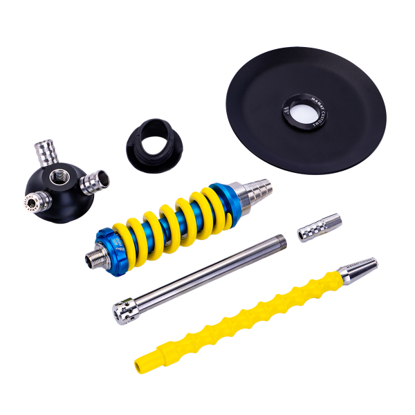 Кальян Mamay Customs Coilover Micro Голубой Жёлтый в Сочи