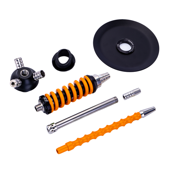 Кальян Mamay Customs Coilover Micro Чёрно Оранжевый в Сочи