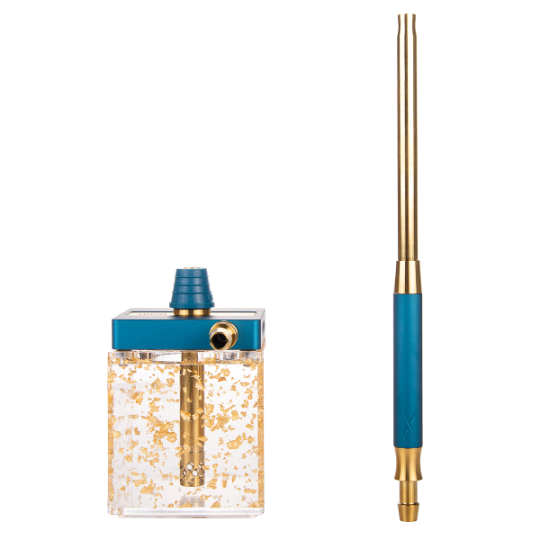 Кальян Hoob Subatom Marine Blue X Gold | Cube Mini Gold в Сочи