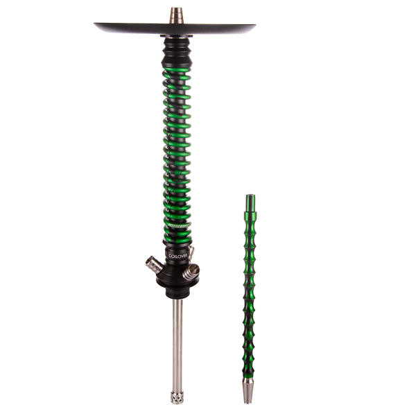 Кальян Mamay Customs Coilover Большой  Черный Зелёный Сплеш в Сочи