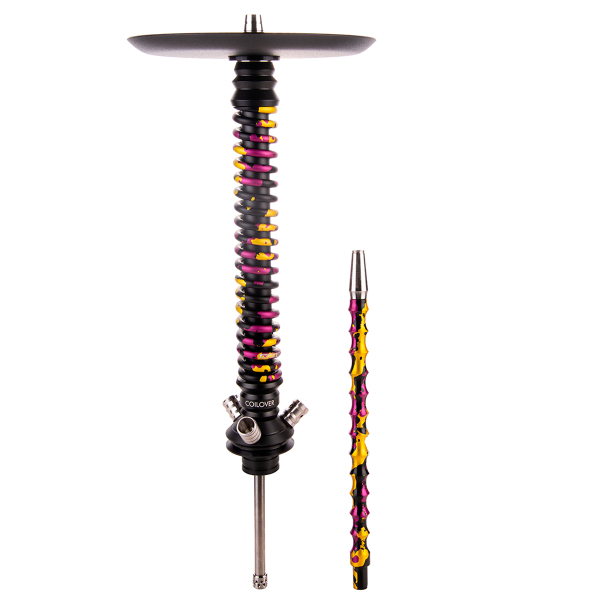 Кальян Mamay Customs Coilover Большой   Чёрный Пурпурный/золотой Камуфляж в Сочи