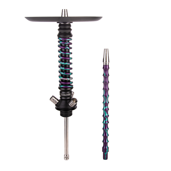 Кальян Mamay Customs Coilover Mini  Чёрный Фиолетовый/бирюзовый Сплеш в Сочи