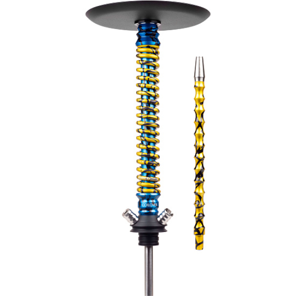 Кальян Mamay Customs Coilover Big Anod Special Blue Splash Gold в Сочи