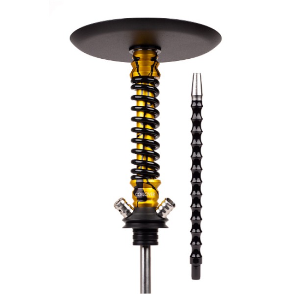 Кальян Mamay Customs Coilovers Mini Anod Gold Splash Черный Глянец в Сочи