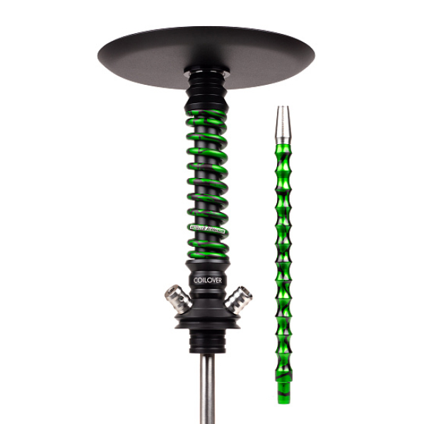 Кальян Mamay Customs Coilovers Mini Anod Черный Матовый Green Splash в Сочи