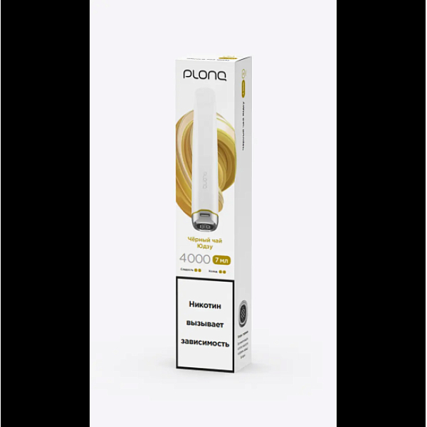 Электронка Plonq Plus Pro 4000 Черный Чай Юдзу 4000 затяжек в Сочи